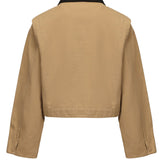 Cropped Barn Jacket - Sand