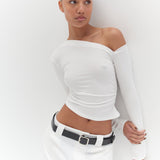 Evie Off The Shoulder Top - White