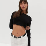 Belted Midi Skirt - White