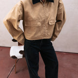Cropped Barn Jacket - Sand