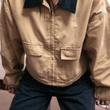 Cropped Barn Jacket - Sand