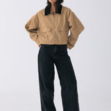 Cropped Barn Jacket - Sand