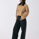 Cropped Barn Jacket - Sand