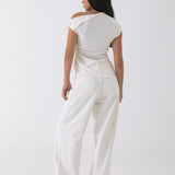 Nico Asymmetric Tee - White