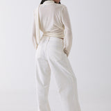 Camden Scarf Cardigan (Lightweight) - Ivory
