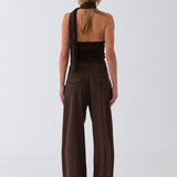 Mira Tailored Pant - Brown
