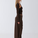 Sloane Convertible Top - Brown