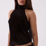 Kayla Halter Top - Black