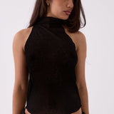 Kayla Halter Top - Black