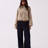Darcy Cropped Trench - Tan