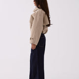 Darcy Cropped Trench - Tan