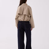 Darcy Cropped Trench - Tan