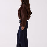 Darcy Cropped Trench - Brown