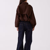 Darcy Cropped Trench - Brown