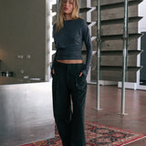 Mira Tailored Pant - Charcoal