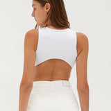Sade Sleeveless Bodysuit - White