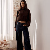 Darcy Cropped Trench - Brown