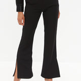 Side Split Pants - Black