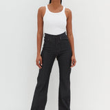 High Waist Flare Leg Jeans - Iggy Stripe