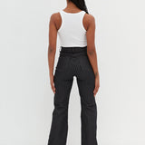 High Waist Flare Leg Jeans - Iggy Stripe