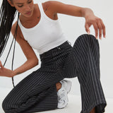 High Waist Flare Leg Jeans - Iggy Stripe