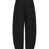 Barrel Leg Trousers - Black