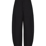 Barrel Leg Trousers - Black