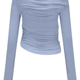 Bella Ruche off The Shoulder Top - Blue