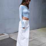 Bella Ruche off The Shoulder Top - Blue
