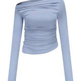 Bella Ruche off The Shoulder Top - Blue