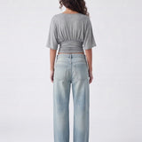 Sienna Top Grey Marle - back view
