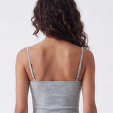 Leyla Lace Cami Grey Marle - close up 2 view