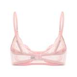 Lace Balconette Bra - Pink