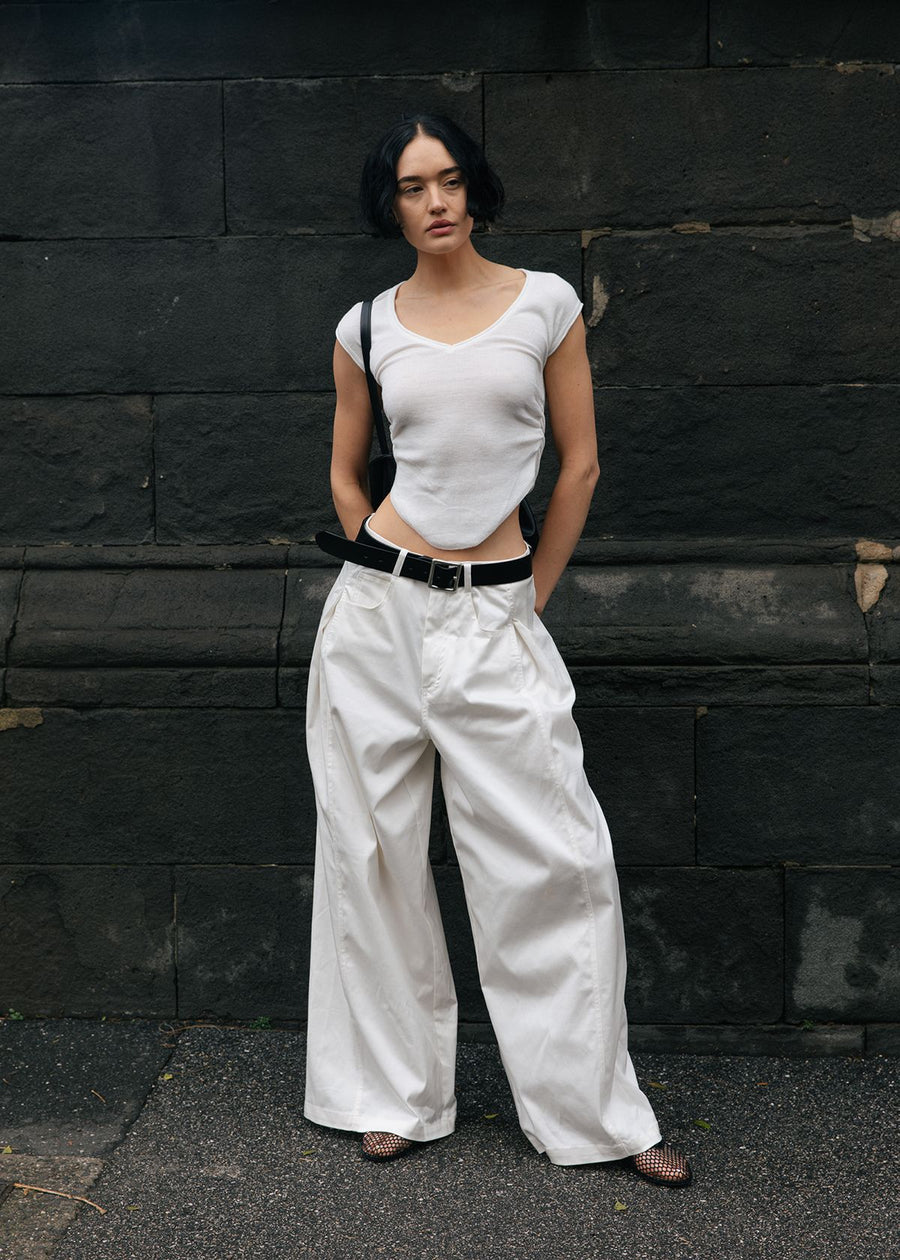 Maison Pants - White