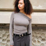 Francis Off The Shoulder Top - Grey