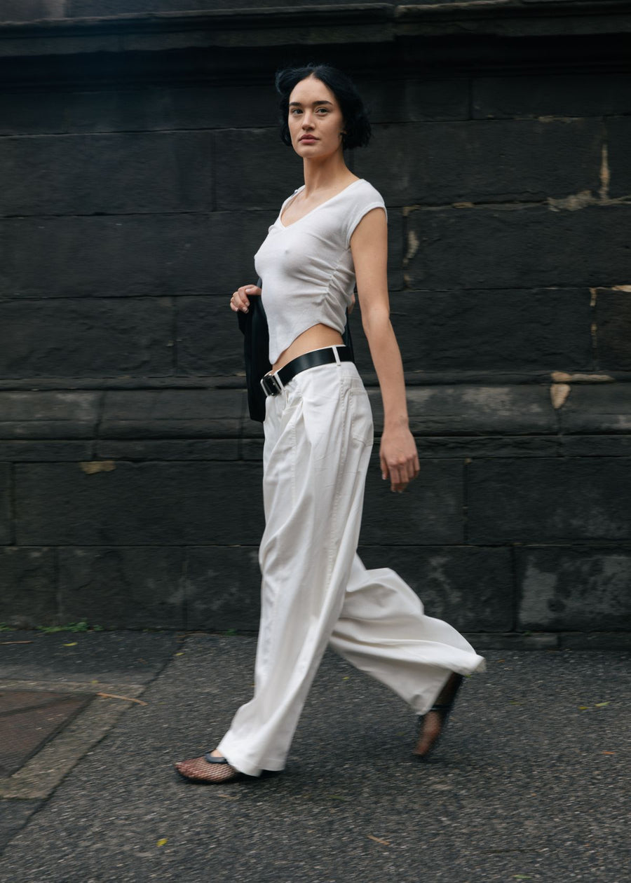 Maison Pants - White