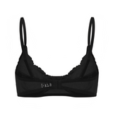 Lace Balconette Bra - Black