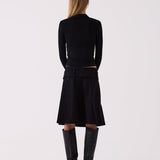 Juno Wrap Top in Black – styled view