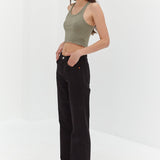 Lou Crop - Khaki