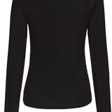 Asymmetrical Neck Top - Black