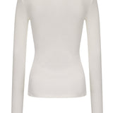 Button Long Sleeve Top - White