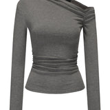 Francis Off The Shoulder Top - Grey