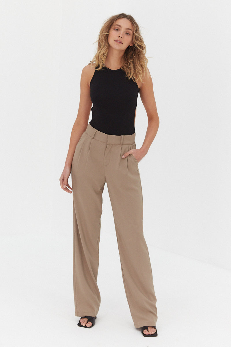 Malene Pants - Dark Tan
