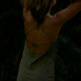 Cross Back Slip Dress - Khaki