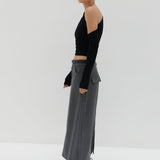 Mia Belt Skirt - Grey