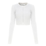 Sia Zip Up Jumper - White