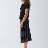 Odette Sheer Tie Blouse - Black
