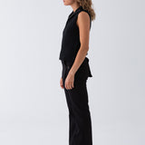 Riley Knit Zip Vest - Black