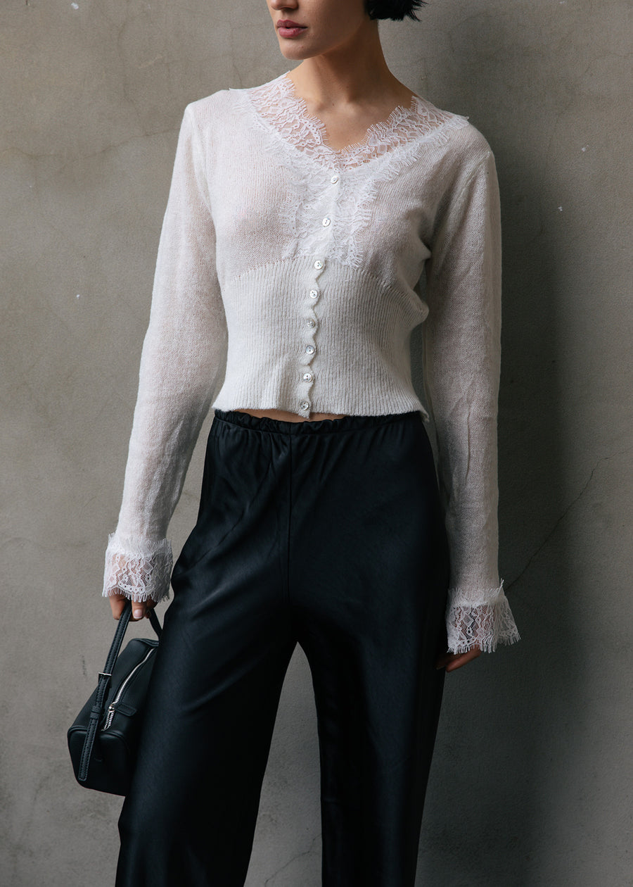 Thea Lace Top - White