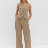 Alfie Trouser Pants - Tan